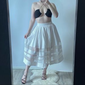 Alice + Olivia White Poof Skirt